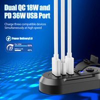 Chargeur embarqué haute puissance 72W pour voiture/bus avec 3 ports USB QC3.0+PD, entrée 12-24V