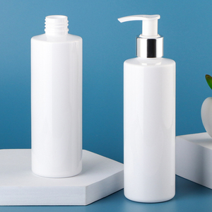 Vẻ Đẹp Bao Bì Xi Lanh 8Oz 250Ml Trắng Rõ Ràng Cơ Thể Lotion Chai Nhựa Pet Gel Tắm Chai Dầu Gội Đầu Với Bơm - Product Image 4