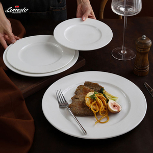 Platos de Porcelana Blanca Resistentes al por Mayor para <span class=keywords><strong>Restaurantes</strong></span>, Platos de Cena de Cerámica con Diseño OEM de Marca Personalizada para Bodas, Platos de Cena de 8, 10 y 12 Pulgadas - Product Image 3
