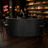 Table de bar ronde en bois massif moderne et personnalisable pour mariages/enlèvements de matériel événementiel en extérieur - Durable et multifonctionnelle