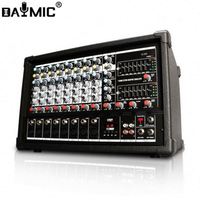 Console de mixage numérique AOSHEN AS608-12 OEM 6-12 canaux, amplificateur de puissance 500W, prise en charge Bluetooth USB pour DJ professionnel/maison/KTV
