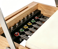 Elink E-01 Reformer de Pilates en bois de chêne - Équipement de fitness multifonctionnel réglable pour le yoga, design durable et écologique, garantie de 3 ans