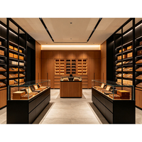 Vitrine Moderne pour Cigares, Meuble Humidor pour Salon de Cigares de Luxe, Mobilier Commercial de Présentation et de Stockage