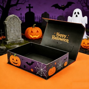 Halloween Book-style Gift <b>Box</b> for Children Black Hard <b>Box</b> with Customizable Design and Eco-friendly Packaging - Product Image 1