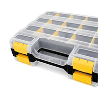 Boîtes à outils d'atelier professionnelles, durables, en PVC laqué, imperméables, rondes, noires, capacité 100 kg, en plastique, avec serrure, pour le rangement d'outils