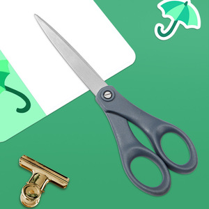 Stainless Steel Scissors Straight Head Dark Gray Home Office Craft Paper Cutting 0244 Bulk First Class Product - Product Image 4