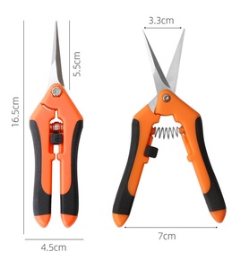 Thép Không Gỉ Mở Rộng Lưỡi Vườn Hoa Kéo Chọn Trái Cây Tay <span class=keywords><strong>Pruner</strong></span> Với Nhựa Xử Lý - Product Image 4