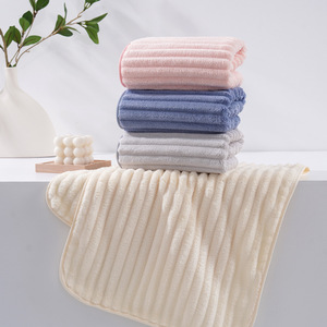 Serviette en velours côtelé Candy, en polaire corail, séchage rapide, couleur unie, rectangulaire, pour la maison, pour bébé, 300g 400g - Product Image 4