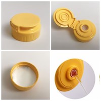 Bouchon à clapet en plastique de 28 mm, 32 mm, 38 mm avec valve en silicone pour bouteille de ketchup, confiture, sauce