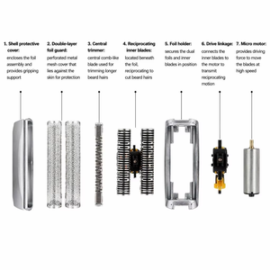 Tête <span class=keywords><strong>de</strong></span> <span class=keywords><strong>rasoir</strong></span> <span class=keywords><strong>de</strong></span> rechange 51S, cassette <span class=keywords><strong>de</strong></span> grille et <span class=keywords><strong>de</strong></span> <span class=keywords><strong>lame</strong></span> compatible avec <span class=keywords><strong>Braun</strong></span> WaterFlex WF1s Série <span class=keywords><strong>5</strong></span>, pièces <span class=keywords><strong>de</strong></span> <span class=keywords><strong>rasoir</strong></span> lavables argentées - Product Image 4