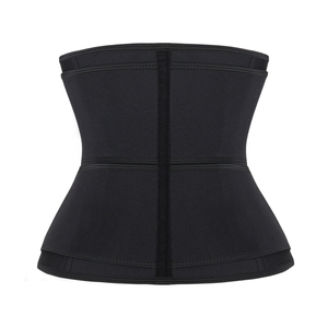 NANBIN Black Double Belts Latex Underbust Waist Cinchers 9 Steel Bones <strong>Corset</strong> Support Padded Buttocks <strong>Plus</strong> <strong>Size</strong> Breathable - Product Image 2