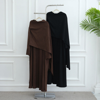 Abaya d'hiver en daim de qualité supérieure avec ensemble hijab, vente en gros de vêtements islamiques pour femmes, robe musulmane, Ramadan, Eid Abaya