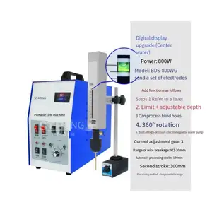 BDS-800W Automatic EDM Forming Drilling Machine Broken Tap Remover Portable Mini EDM Forming Drilling Machine