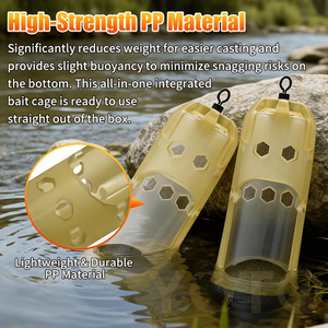 Cage à pêche pour carpes avec fenêtre d'ouverture, pivot supérieur anti-torsion en PP, légère, avec trous, 30g 40g 50g 60g - Product Image 3