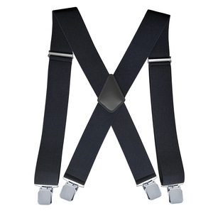Pantaloni Lunghi da Uomo con <span class=keywords><strong>Bretelle</strong></span> Elastiche di Alta Qualità, <span class=keywords><strong>Bretelle</strong></span> Regolabili Monocolore per Uomo, Business Casual - Product Image 1