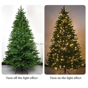 Árbol de Navidad Artificial Ecológico de PVC+PE Verde de Alta Calidad con Luces LED Integradas, Personalizado por el Fabricante, para Decoración del Hogar - Product Image 3