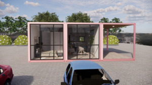Casa Prefabricada Moderna de Lujo con un Dormitorio, Baño, Cocina, Casa Contenedor Rosa - Product Image 5