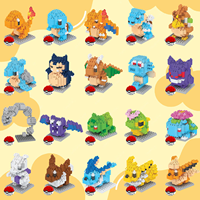 CAYI 7.5cm Nano Blocs 2nd Microparticules Briques 140 Pcs Pokemoned Have Box Instruction Blocs de Construction Éducatifs BX Jouets Enfants