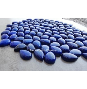 7x10mm lapislázuli calibrado pera cabujón piedras preciosas sueltas para la fabricación de joyas hechas a mano y diseño personalizado - Product Image 6