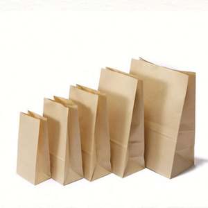 Emballage alimentaire de luxe écologique sans poignée, sac en papier brun personnalisable avec logo, matériaux recyclés pour une utilisation en carton - Product Image 6