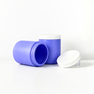 Tarro de crema HDPE morado de 700 ml, tarro para proteína en polvo, para cápsulas de pastillas, nutrición deportiva - Product Image 2