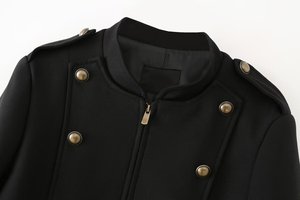 Ropa de Mujer MYST&ZA, Primavera 2026, Nueva Colección - Blazer <span class=keywords><strong>Elegante</strong></span> y Versátil con Cuello Redondo y Botones Decorativos, Corte Entallado 2010876 - Product Image 3
