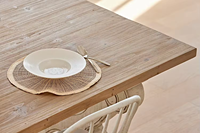 Ensemble de table à manger Rectangle 6 places en bois de bouleau pin recyclé massif de Style nordique pour ferme cuisine salle à manger hôtels salles