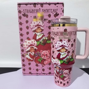 New 304 Stainless Steel Vacuum Insulated Straw Cup for Girls with Handle Cartoon Design <b>Large</b> Capacity <b>Gift</b> <b>Box</b> Packaging - Product Image 4