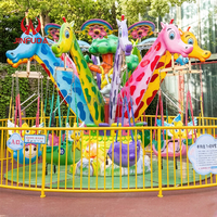 Manège Rotatif en Forme de Girafe pour Enfants, Équipement d'Amusement, Vente Directe, Chaise Volante Rotative pour Enfants 12 Places à Vendre
