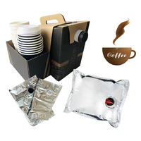 Conteneur à café jetable personnalisé avec logo, 1l, 2l, 3l, 5l, avec robinet, sac en aluminium, conteneur BIB pour emporter du café