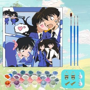 Anime Thám Tử Conan Tự Làm Kỹ Thuật Số Sơn Dầu Linen In Phòng Ngủ Trang Trí Hiện Đại Đóng Khung Trang Trí Nội Thất Bàn Chải Vuông - Product Image 6