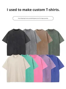 T-shirt à manches courtes vintage noir délavé <span class=keywords><strong>Ouma</strong></span>, personnalisé pour hommes et femmes, style américain, coton lourd, décontracté, printemps été, dessin animé, vierge - Product Image 1