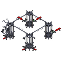 ROSEN Équipement de gymnastique professionnel Fitness Bodybuilding Multi-Fonction 4 Station Pin Loaded Multi-Jungle Machine d'exercice