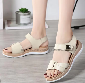 NEW Retro Latest Ladies Slippers Flat Dress <b>Shoes</b> Fashion Design New Model Wedge Women Sandals - Product Image 5