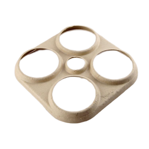 Parçalanabilir hamuru çevre dostu ambalaj özelleştirmek ıslak preslenmiş kağıt tutucu dört bardak tutucu altı bardak tutucu kutular - Product Image 2