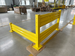 야외 도로 안전 2-3-리브 가드레일 도로 차단용 강철 18인치, 42인치 중형 기둥 1피트-10피트 중형 가드레일 - Product Image 5