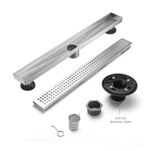 Drenaje de Piso Lineal Largo de Acero Inoxidable 304, Estilo Americano, Personalizable, Antiolor, de Gran Flujo, para Baño y Hotel - Product Image 4