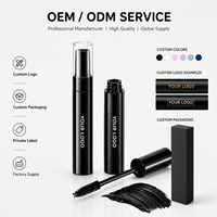 Maskara Kustom dengan Sikat Halus untuk Melentikkan dan Memanjangkan Bulu Mata, Pabrik Pengolahan Kosmetik OEM ODM Label Pribadi
