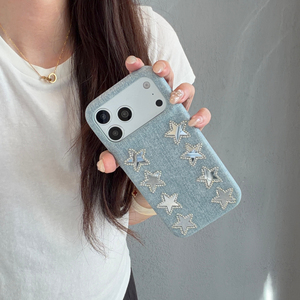 Nouvelle coque de téléphone élégante avec miroir en strass et double rangée de pentagrammes pour <span class=keywords><strong>iPhone</strong></span> 17, 17 Pro Max, <span class=keywords><strong>iPhone</strong></span> 16 Pro Max, coque anti-chute - Product Image 3