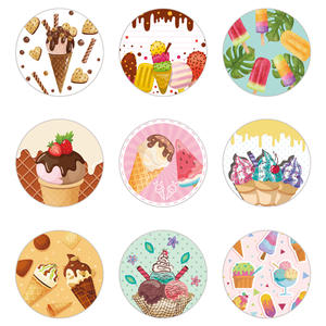 Vaisselle et décorations de fête d'été Etiquette de crème glacée Accessoires de décoration Autocollants pour la scène et les fournitures - Product Image 2