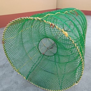 Nouvelle-Zélande 120*240cm 80*150 Grande cage de pêche pliable <span class=keywords><strong>en</strong></span> HDPE/Nylon, piège à filet, pots pour homard, crevettes et anguilles, outil de pêche <span class=keywords><strong>en</strong></span> <span class=keywords><strong>mer</strong></span> - Product Image 4