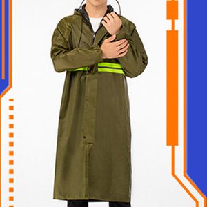 Jas hujan tahan air DD2180, jas hujan garis reflektif, tahan air, mantel panjang, jaket hujan, pakaian luar ruangan, ringan, mendaki gunung - Product Image 3