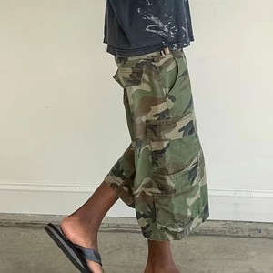 New Arrival Custom Heavyweight Boxy Fit Camouflage Tactical <b>3</b>/<b>4</b> Long <b>Cargo</b> <b>Shorts</b> Oversized Streetwear <b>Shorts</b> for <b>Men</b> - Product Image 4