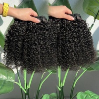 Vente en gros 100% brut cambodgien 4B4C tissage de cheveux humains vierge 4a4b Afro crépus bouclés paquets de cheveux cambodgiens
