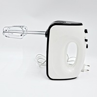 Mélangeur à main 300w réglable/mélangeur à main électrique turbo à 5 vitesses avec batteurs et crochets à pâte batteur à œufs électrique