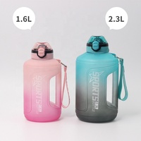 Gobelet quotidien de sport Fitness avec temps de motivation bouteille d'eau de 2,3 l gallons avec paille gym