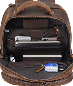 <span class=keywords><strong>Sac</strong></span> à dos en cuir <span class=keywords><strong>de</strong></span> grande qualité pour homme <span class=keywords><strong>Sac</strong></span> <span class=keywords><strong>de</strong></span> <span class=keywords><strong>voyage</strong></span> d'extérieur pour homme avec connexion USB <span class=keywords><strong>Sac</strong></span> à dos en cuir Crazy Horse - Product Image 6