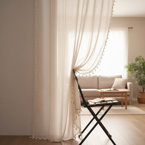 <span class=keywords><strong>Cortinas</strong></span> Bohemias Semitranslúcidas <span class=keywords><strong>con</strong></span> Encaje Francés a Rayas y Adornos <span class=keywords><strong>con</strong></span> Cuentas, Listas para Usar, Venta al Por Mayor <span class=keywords><strong>de</strong></span> Fábrica, para Sala <span class=keywords><strong>de</strong></span> Estar, Balcón, Dormitorio - Product Image 1