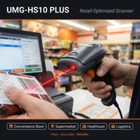 UMG-HS10 PLUS Lector de Códigos QR 2D con Cable, Escáner de Códigos de Barras USB Portátil y Resistente para Puntos de Venta en Tiendas de Ropa