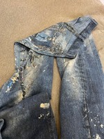 Jeans en denim ample, taille double personnalisée, style tête de chat, jeans à la mode pour hommes, 70% coton, 30% polyester